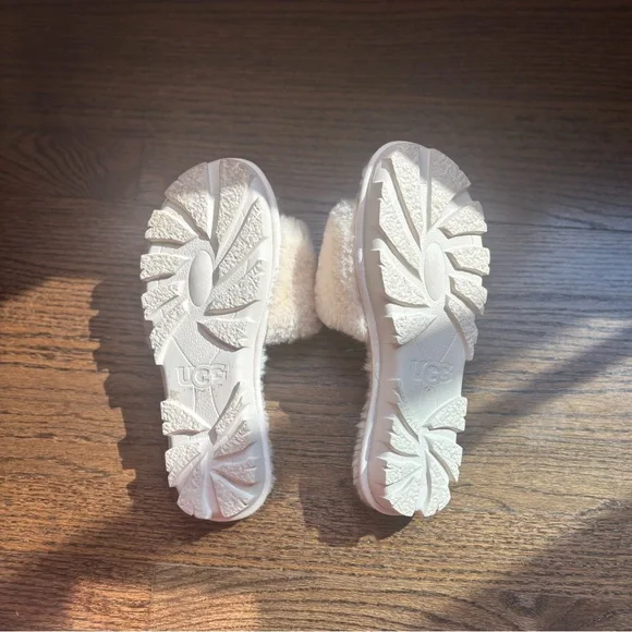 UGG Cream Cozy Sheepskin Slippers - Picture 4 of 11